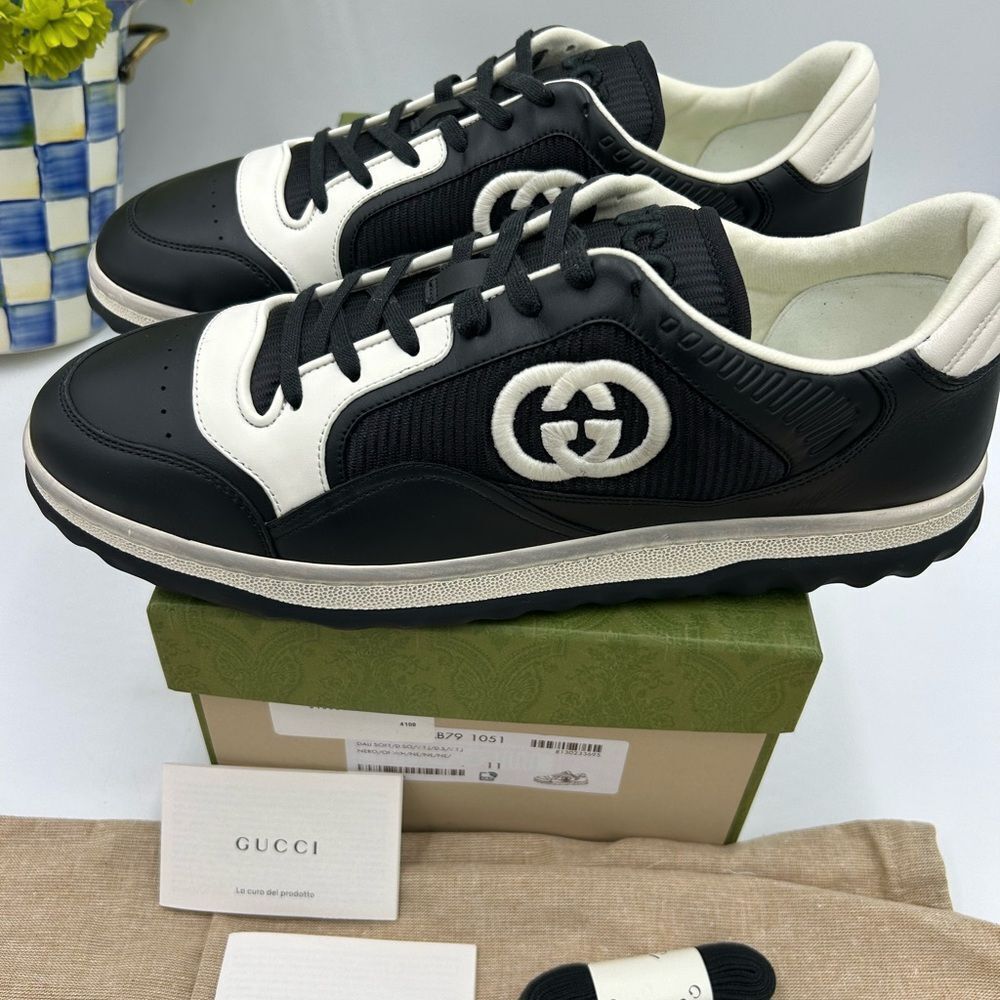 Men's Gucci Mac 80 low top sneakers size 11 made in Italy - Picture 2 of 13